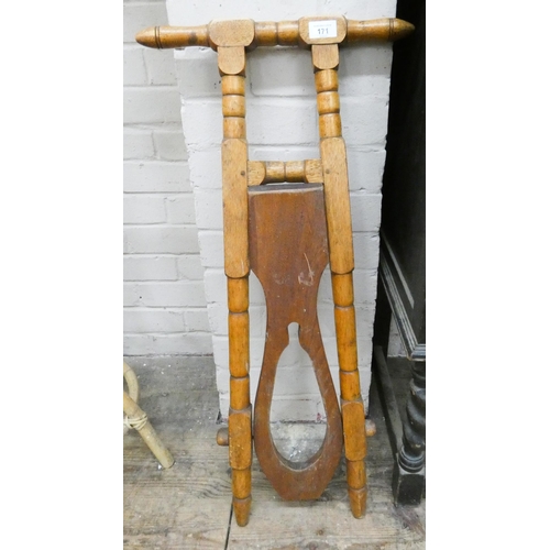 171 - Old wooden folding boot jack