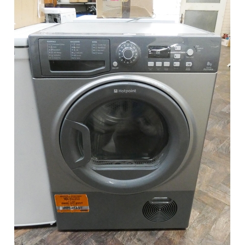 262 - Hotpoint 8KG condenser dryer in silver case