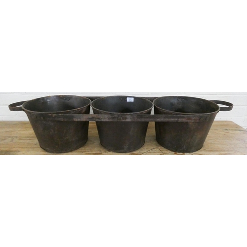 276 - Three round connected garden planters