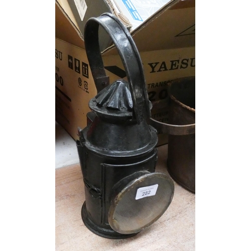 282 - A reproduction railway lamp