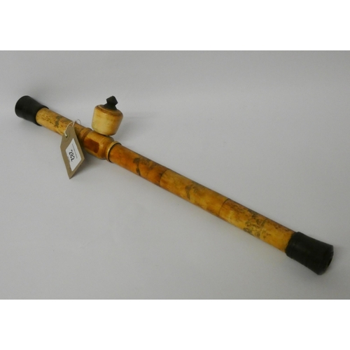 282 - A Chinese bone carved opium pipe