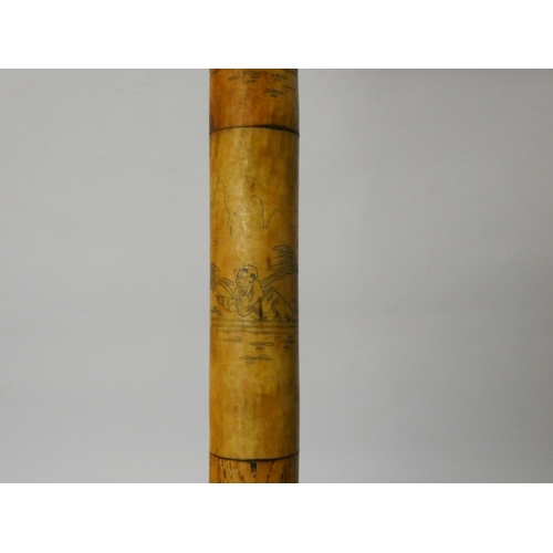 282 - A Chinese bone carved opium pipe