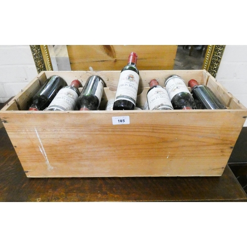 185 - 23 half bottles of Chateau Larcis Ducasse 1995 red wine, in original case