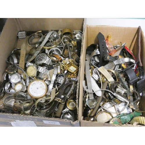 443 - A large quantity of watches  - all as found