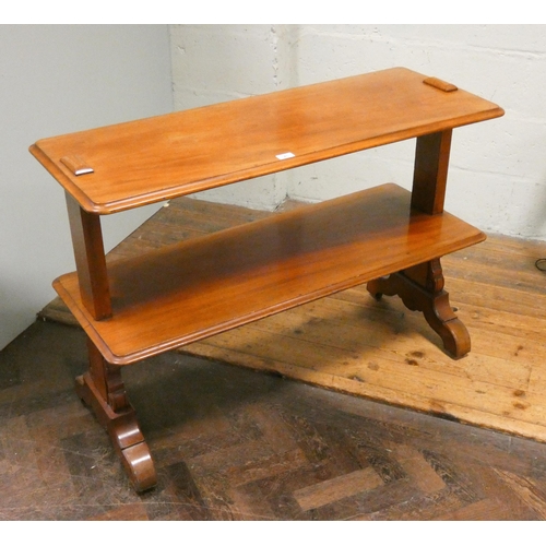 80 - Edwardian mahogany two tier dumb waiter