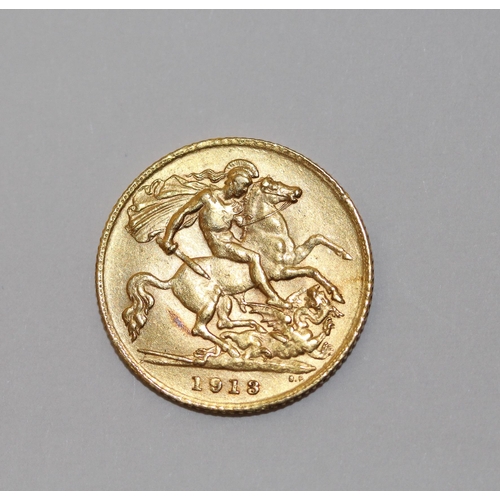 563 - 1913 George V half gold sovereign