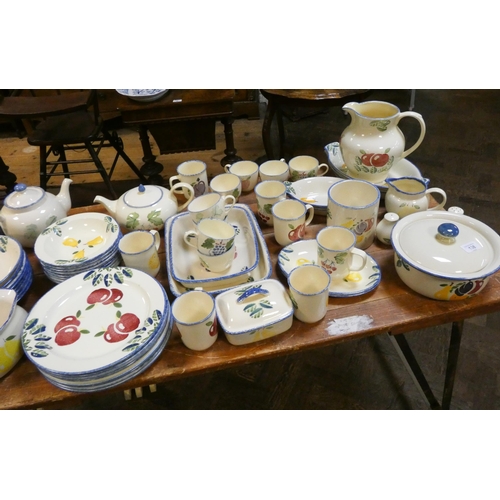 138 - Approximately 100 pieces of Poole Pottery Dorset Fruit decorated dinner, tea, breakfast ware etc, mi... 