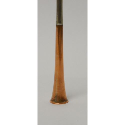 714 - A Swaine & Adeney of London copper and silver plate mounted propelling pencil in the form of a hunti... 