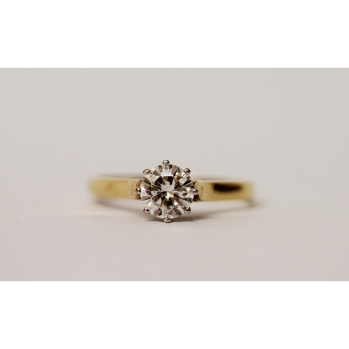 581 - A solitaire diamond ring, purchased from Royal Coster Diamonds, Amsterdam, with certificate stating ... 