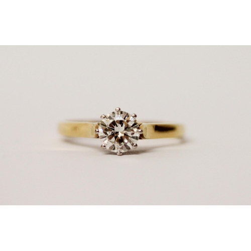 581 - A solitaire diamond ring, purchased from Royal Coster Diamonds, Amsterdam, with certificate stating ... 