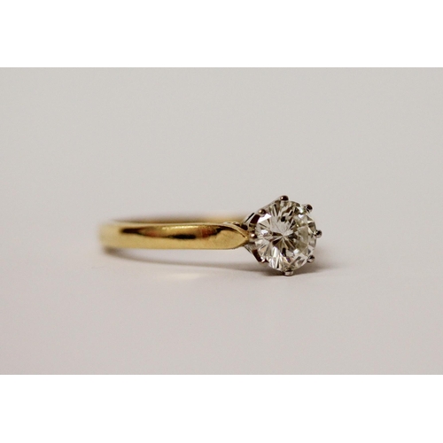 581 - A solitaire diamond ring, purchased from Royal Coster Diamonds, Amsterdam, with certificate stating ... 