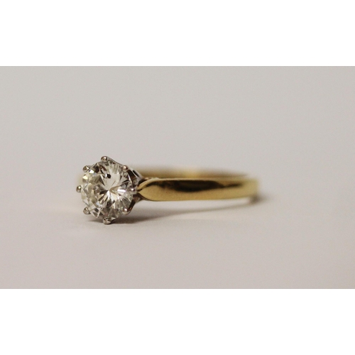 581 - A solitaire diamond ring, purchased from Royal Coster Diamonds, Amsterdam, with certificate stating ... 