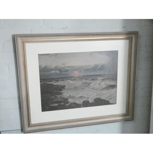 137 - A pair of framed prints of seascapes, after Julius Olson, image size 18