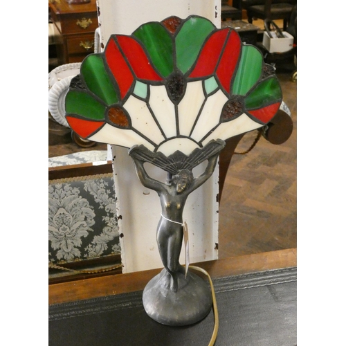 184 - An Art Deco style lady Tiffany lamp