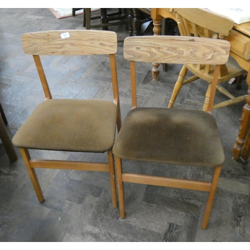 117 - Four retro bar back dining chairs