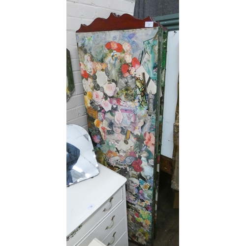 37 - A four-fold Victorian decoupage decorated screen