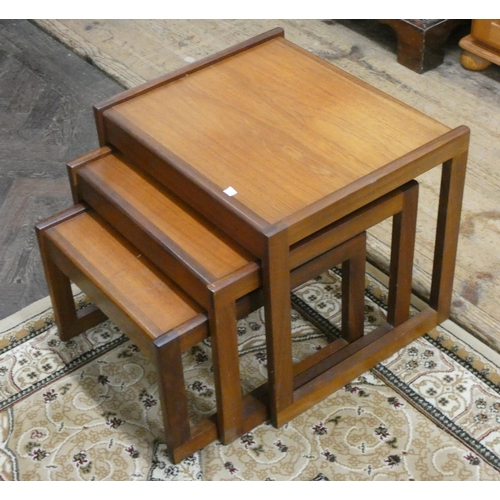 50 - A GPlan nest of three graduated teak tables