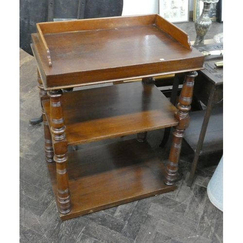 97 - A mahogany three tiered dumb waiter