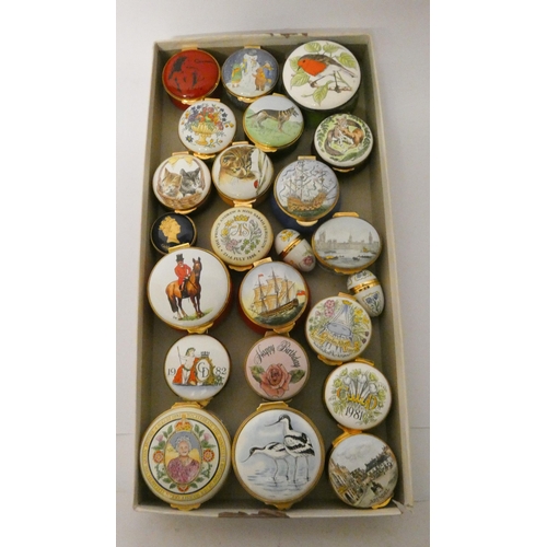 79 - A collection of Crummles & Co enamel trinket and pill boxes