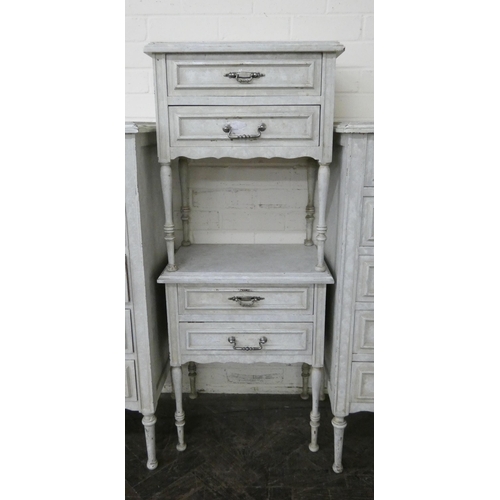 218 - A pair of matching two drawer bedside cabinets