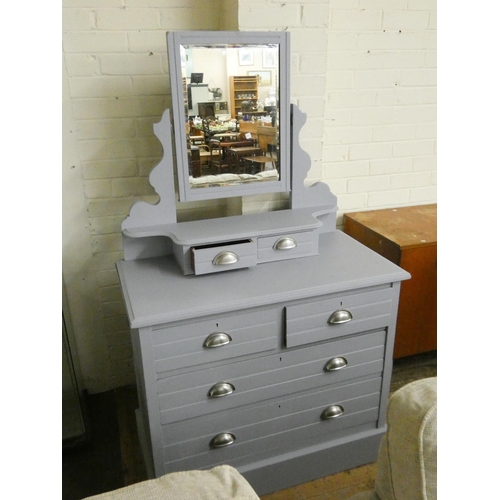 224 - A lilac painted Victorian dressing table