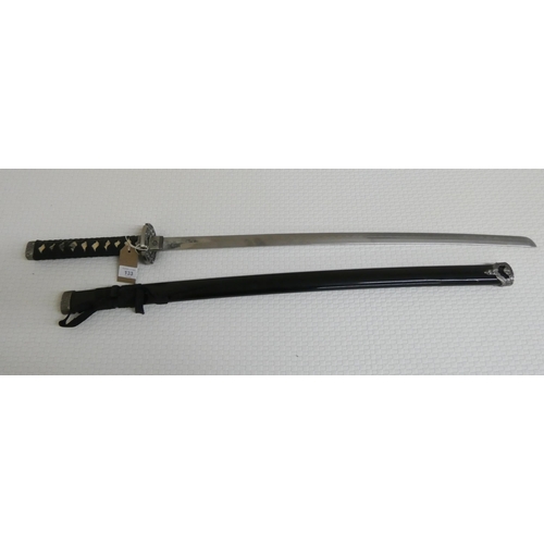 133 - A reproduction Japanese Samurai sword in scabbard