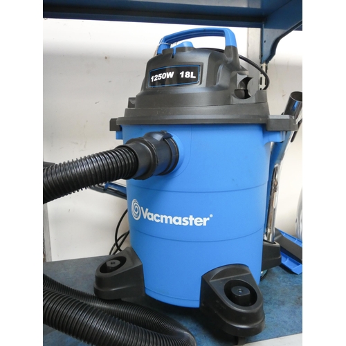 351 - A blue Vac Master 1250 watt 18 litre cylinder vacuum cleaner