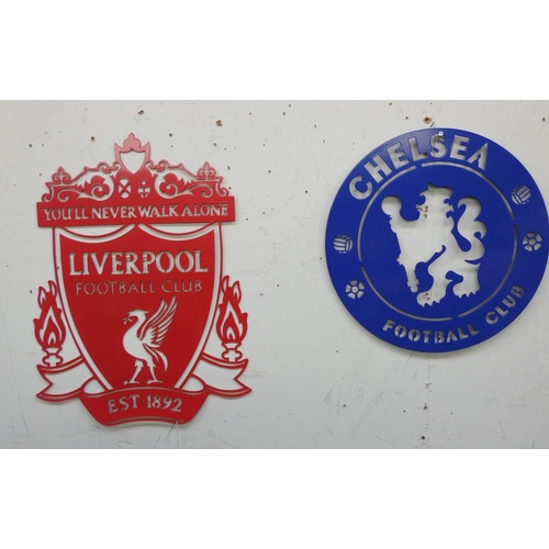 375 - A metal wall hanging Liverpool Football Club sign 23