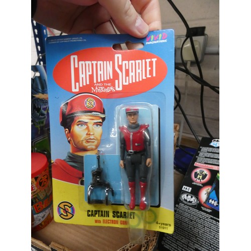 397 - Two boxes of unopened model Alien figures, Captain Scarlet figures, Stingray figures, Thunderbirds c... 