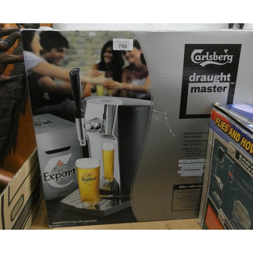 748 - A Carlsberg draughts master unopened beer dispenser