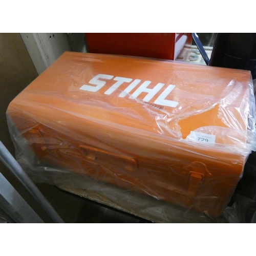 798 - An orange Stihl toolbox