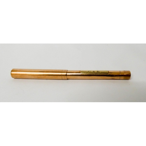 411 - A 9ct rose gold Swan vintage fountain pen, hallmarked London 1933