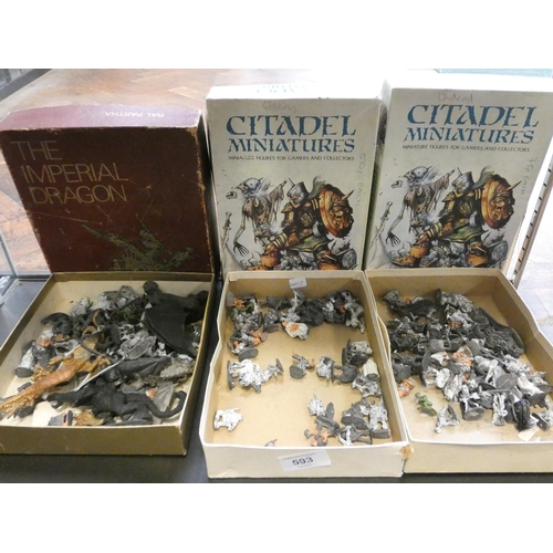 593 - Citadel miniatures and other model collectable figurines