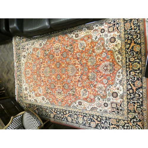 344 - Wilton red persian pattern carpet, 12' x 9'