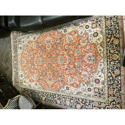 344 - Wilton red persian pattern carpet, 12' x 9'