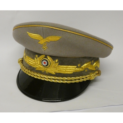 266 - A copy of a high ranking Luftwaffe officers peaked cap