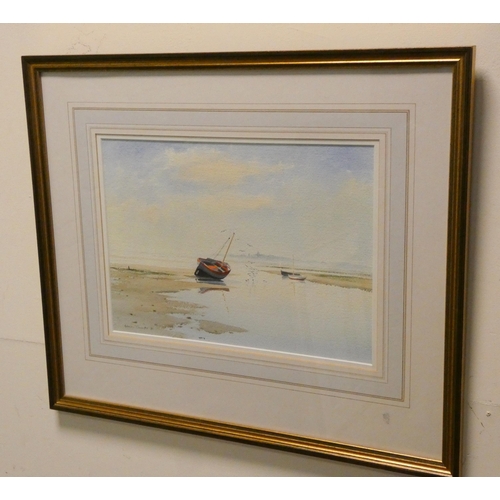 318 - Adrian Taunton EAGMA, Two framed watercolours of Norfolk scenes, signed