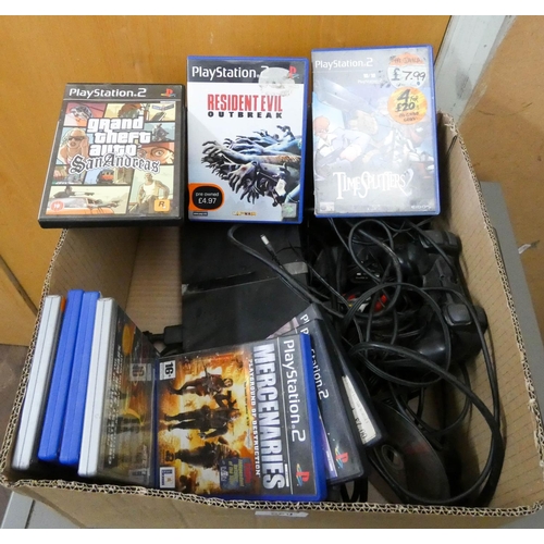 680 - A PlayStation 2 with games...