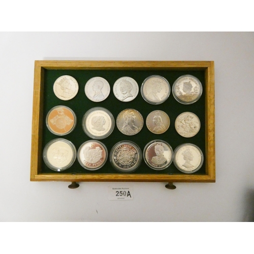 250A - An interesting collection of 50 pence coins, dates ranging from 1969 - 2010, many proof specimens, T... 