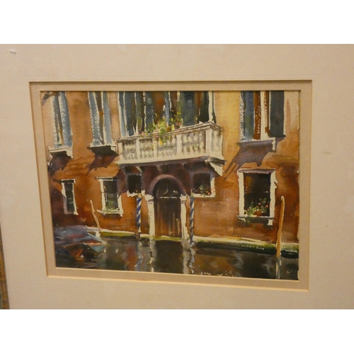 349 - A modern and gilt framed watercolour of Venice