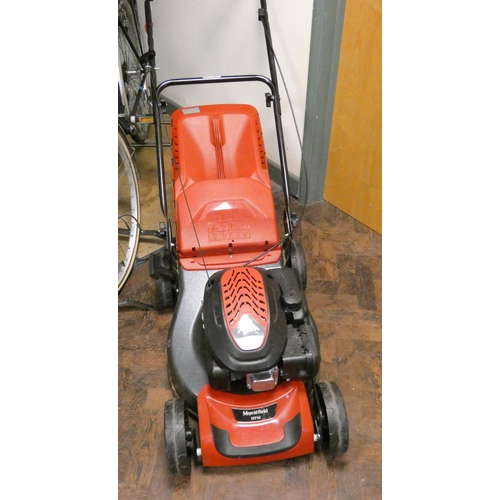 703 - A Stiga rotary petrol engine lawn mower with grass collection box...