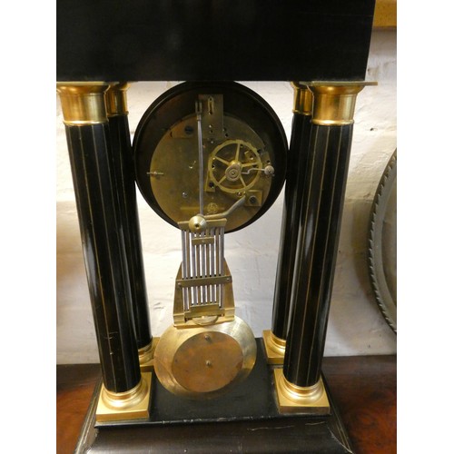 221 - A late 19th century Portico clock