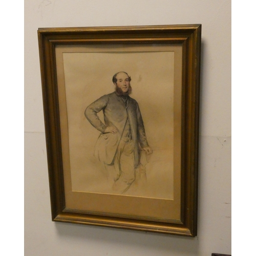 117 - Victorian gilt framed pastel portrait of a gentleman, 18