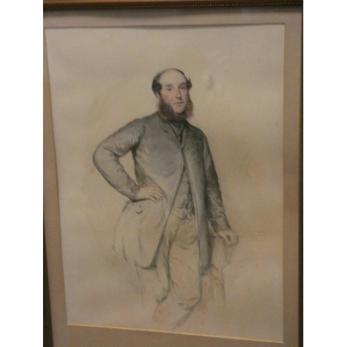 117 - Victorian gilt framed pastel portrait of a gentleman, 18