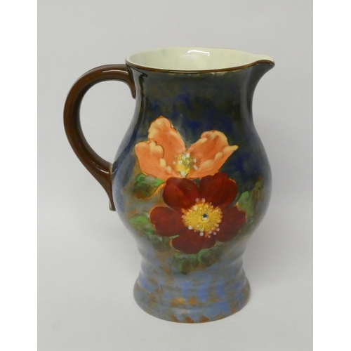 262 - A Royal Doulton jug painted with wild roses, D6227