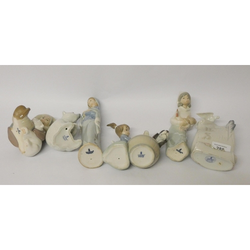 288 - A collection of Lladro to include a Lladro Society scroll