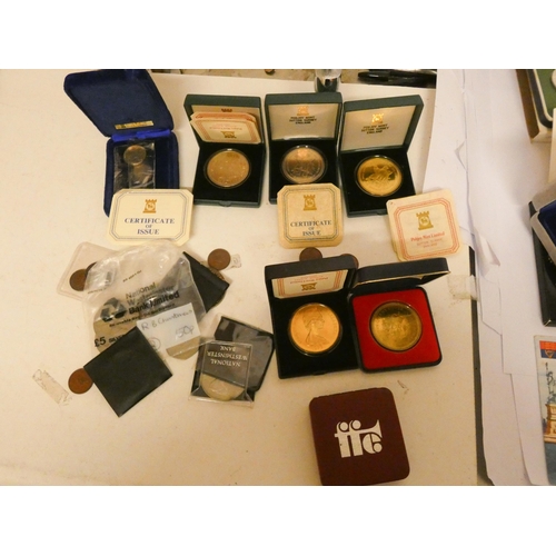 665 - An accumulation of proof sets, specimen sets,  commemorative crowns, odd coins etc