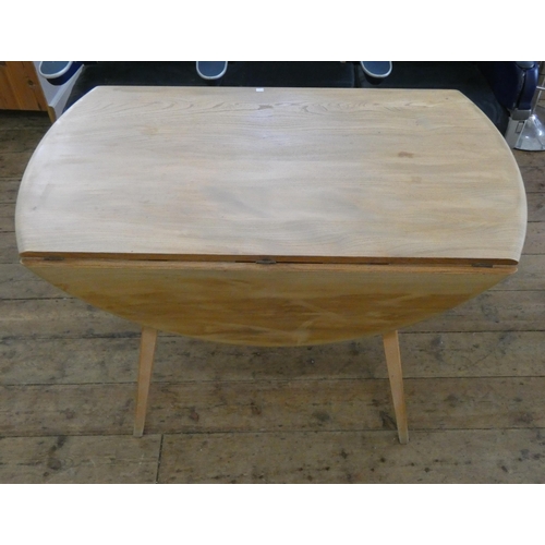 46 - An Ercol light elm finished drop leaf dining table, 3'9 wide