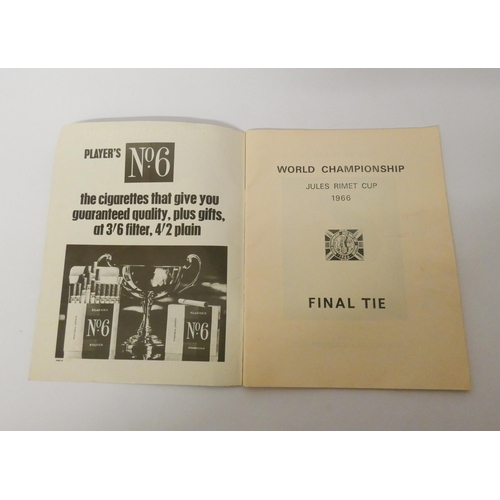 218 - England v. West Germany 1966 World Cup Final match programme, 30th July 1966