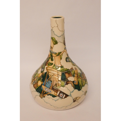 249 - A Moorcroft pottery 'Aces High' vase, designed by Paul Hilditch, decorated with WWI planes, impresse... 